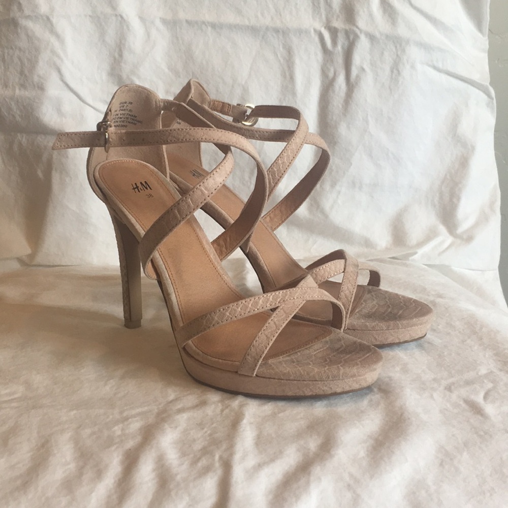 H&M nude strappy heels